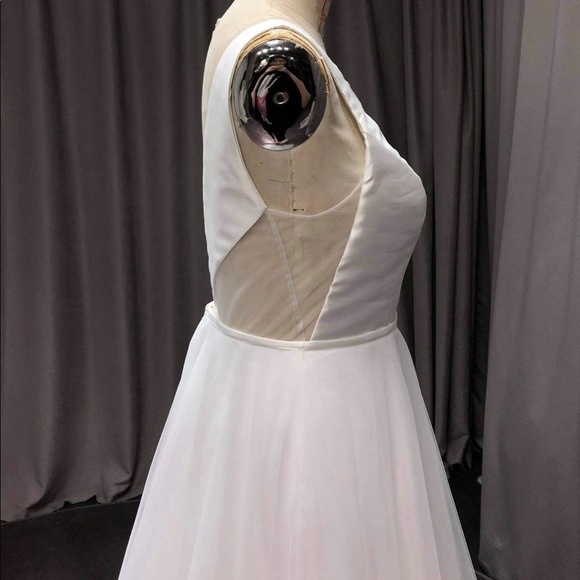 Custom made hand painted wedding dress - Picture 8 of 9